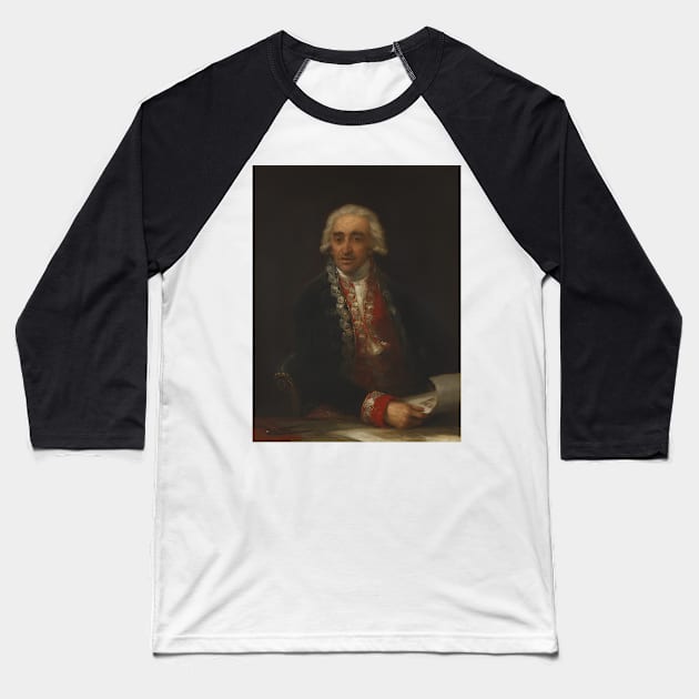 Portrait of Juan de Villanueva by Francisco Goya Baseball T-Shirt by Classic Art Stall